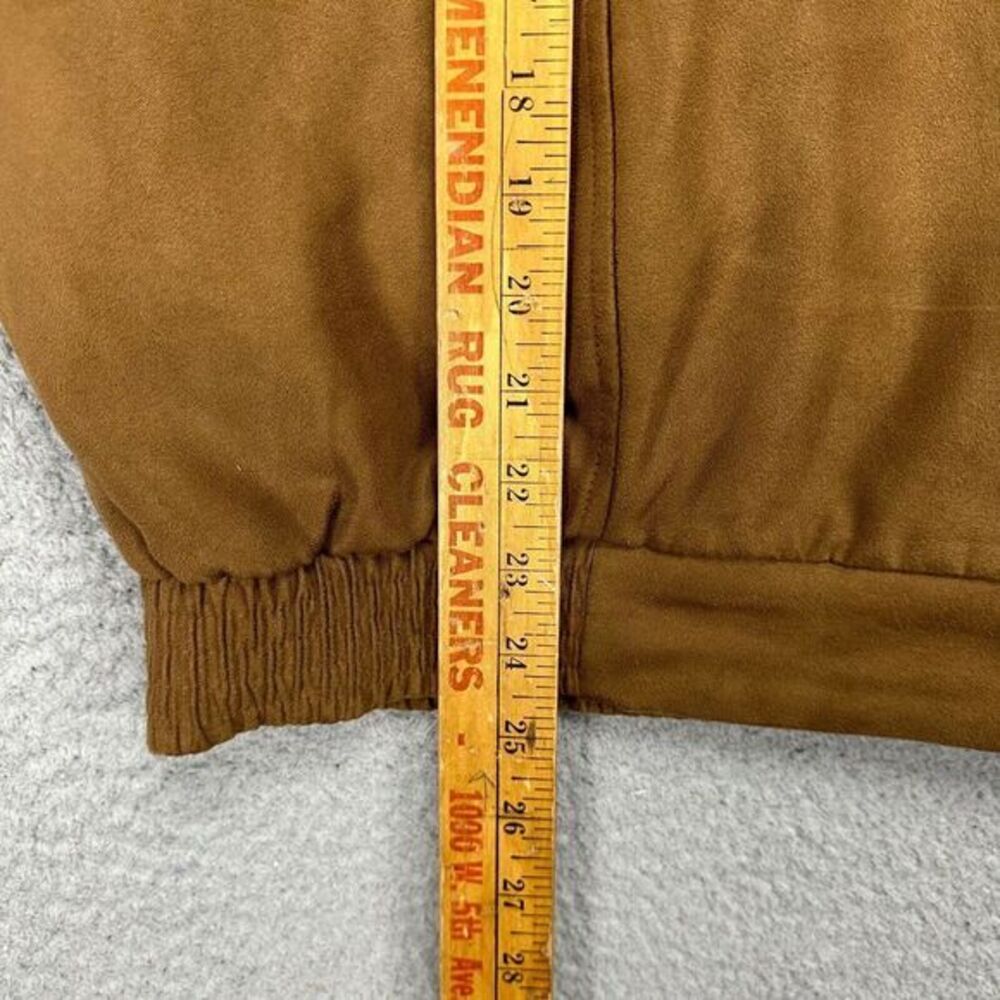 Zero Restriction Jacket Women Medium Micro Suede Brown Golf Quarter Zip USA Made - Picture 11 of 12